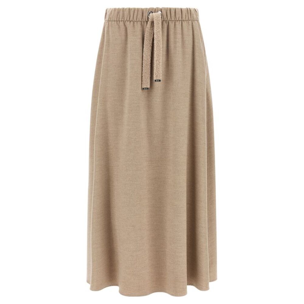 Herno Beige Polyester Midi Women's Skirt